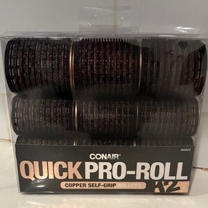 Conair Quick Pro-Roll Copper Self-Grip Rollers - Black